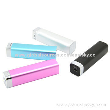 2,800mAh lipstick external battery, various colors are availableNew